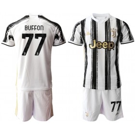 Koszulka Juventus Gianluigi Buffon 77 Dziecięcy Domowe Stroje Piłkarskie 2020/2021 Krótki Rękaw